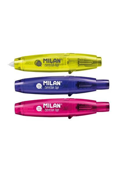 Milan Bandă corectoare Milan, culoare multicoloră, material plastic, dimensiune 5mm x 6m, 1 buc./set