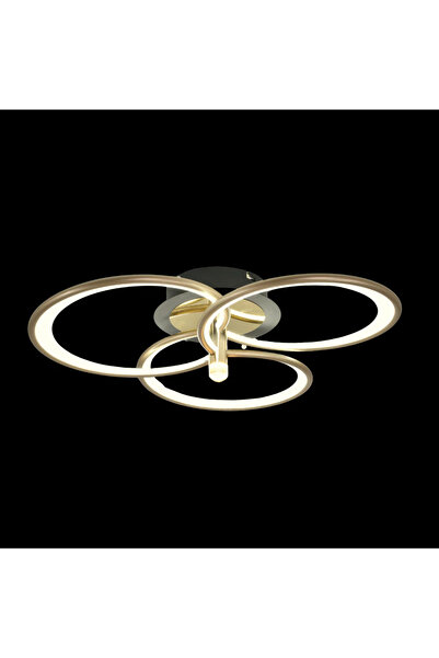 LED CONCEPT LED chandelier with 3 types of light and remote control, 63W, dimmable, black with gold