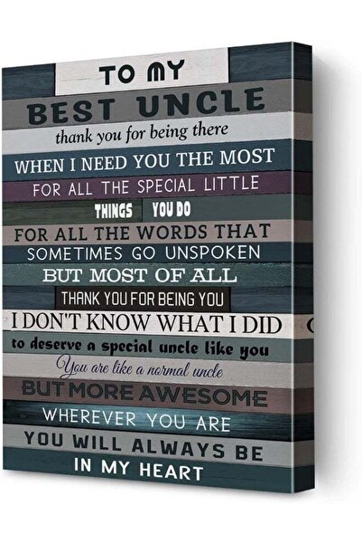 Emoda home Trove لوحة فنية جدارية مؤطرة من قماش هدية العم فريفن لعمي العزيز شكرًا لوجودك