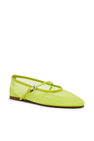 Steve Madden Womens Mash Lime Ballet Flats