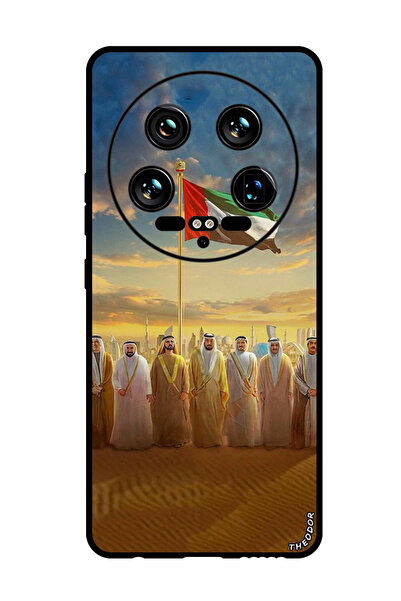 Theodor جراب واقٍ مضاد للخدش والصدمات لهاتف Xiaomi 14 Ultra، علم الإمارات الع...