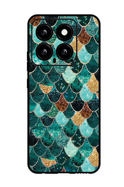 Theodor جراب واقٍ مضاد للخدش والصدمات لهاتف Xiaomi 14 بنمط خياشيم السمك