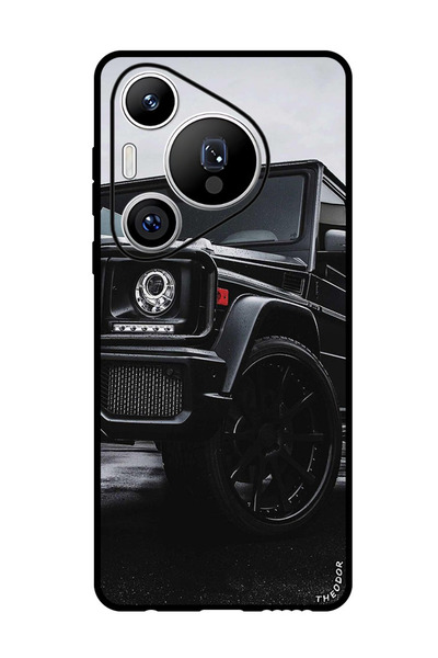 Theodor جراب واقٍ مضاد للخدش والصدمات لهاتف هواوي بورا 70 أسود اللون