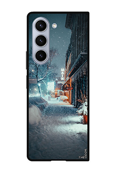 Theodor جراب حماية لهاتف سامسونج جالاكسي زد فولد 6 city_evening_snowfall