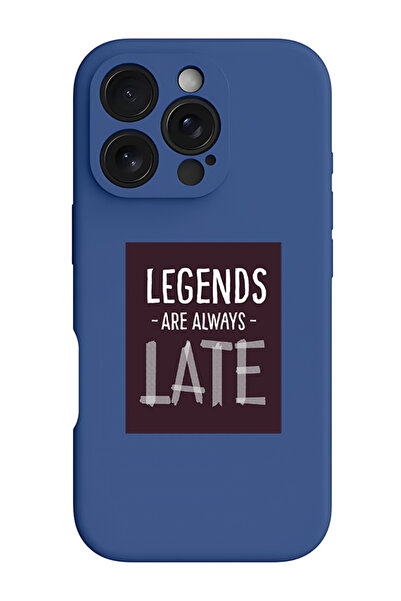 Theodor جراب حماية سيليكون سائل مقاوم للصدمات لهاتف iPhone 16 Pro باللون الأز...