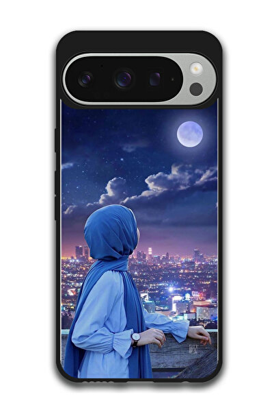 Theodor جراب واقٍ مضاد للخدش والصدمات لهاتف Google Pixel 9 Pro، فتاة محجبة تن...