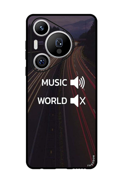 Theodor جراب واقٍ مضاد للخدش والصدمات لهاتف هواوي بيورا 70 برو بلس، كلمة موسيقية