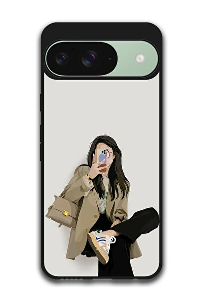 Theodor جراب واقٍ مضاد للخدش والصدمات لهاتف Google Pixel 9، فتاة تلتقط صورة ش...