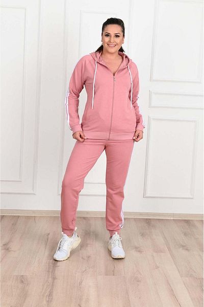 Bigsize Women's plus size striped tracksuit 8047