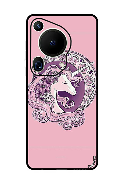 Theodor جراب واقٍ مضاد للخدش والصدمات لهاتف هواوي بيورا 70 ألترا، لون وردي يو...