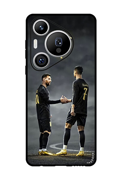 Theodor جراب واقٍ مضاد للخدش والصدمات لهاتف هواوي بيورا 70 برو ميسي رونالدو ا...