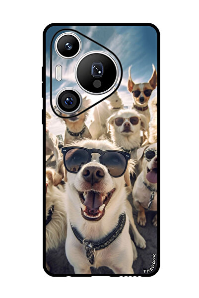 Theodor جراب واقٍ مضاد للخدش والصدمات لهاتف هواوي بيورا 70 برو بلس - كلاب سيلفي