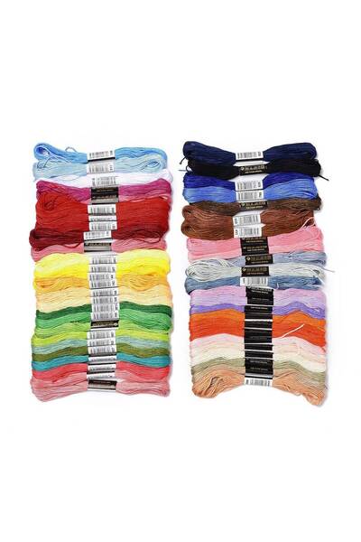 OEM Set 50 fire broderie Poliester 8m bobine muline jurubite Multicolor bumbac crosetat