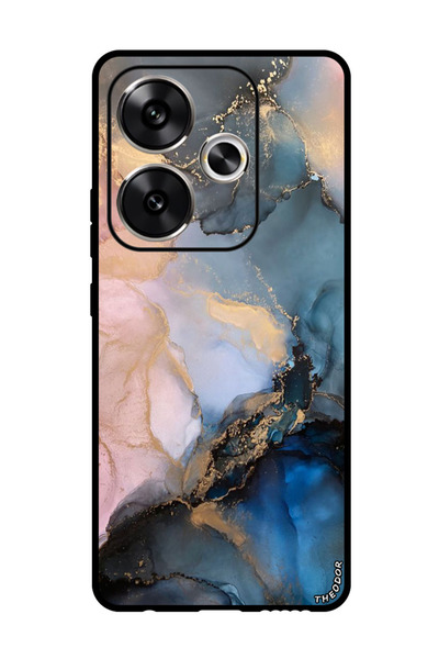 Theodor جراب واقٍ مضاد للخدش والصدمات لهاتف Xiaomi Redmi Turbo 3 بلون رخامي م...