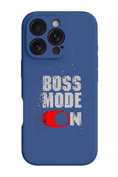 Theodor جراب سيليكون سائل مقاوم للصدمات واقٍ أزرق لهاتف iPhone 16 Pro - وضع ا...