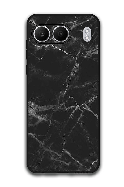 Theodor جراب واقٍ مضاد للخدش والصدمات لهاتف OnePlus Nord 4 باللون الأسود الرخامي