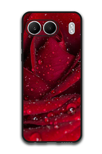 Theodor جراب واقٍ مضاد للخدش والصدمات لهاتف OnePlus Nord 4 - بتلات وردية حمراء