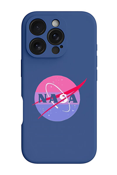 Theodor غطاء حماية سيليكون سائل مقاوم للصدمات لجهاز iPhone 16 Pro أزرق - ناسا