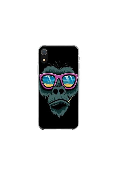Atlas Husa personalizata si Folie de Silicon Apple iPhone XR, Gorilla, multic...