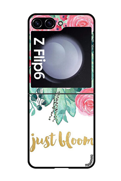 Theodor جراب واقٍ مضاد للخدش والصدمات لهاتف Samsung Galaxy Z Flip 6 Just Bloom