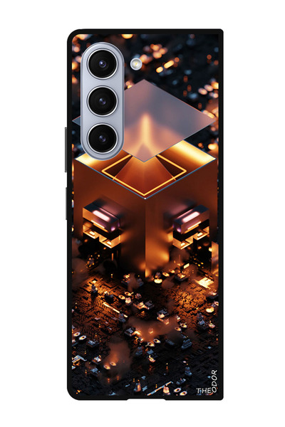 Theodor جراب حماية لهاتف سامسونج جالاكسي زد فولد 6 figure_construction_glow