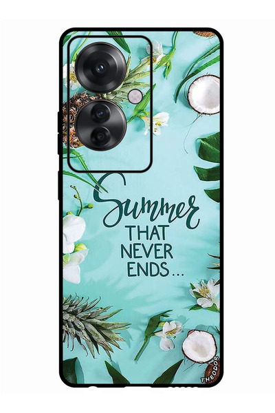 Theodor جراب واقٍ مضاد للخدش والصدمات لهاتف Oppo F25 Pro صيف لا ينتهي أبدًا