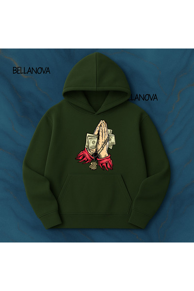 bellanova Κορυφαίας ποιότητας Unisex Φούτερ με κουκούλα και 3 κλωστές