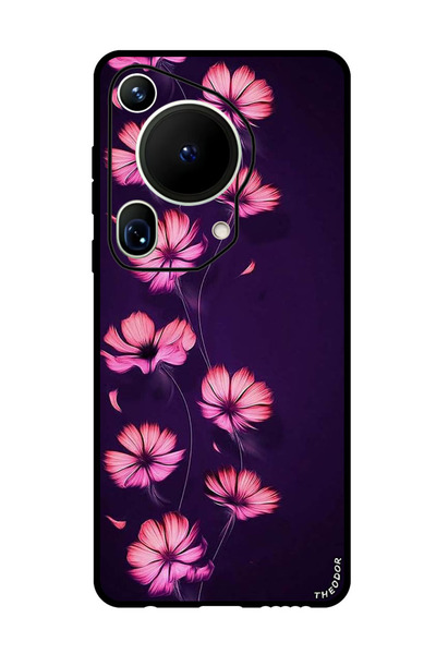 Theodor جراب واقٍ مضاد للخدش والصدمات لهاتف هواوي بيورا 70 ألترا سموث فلاور