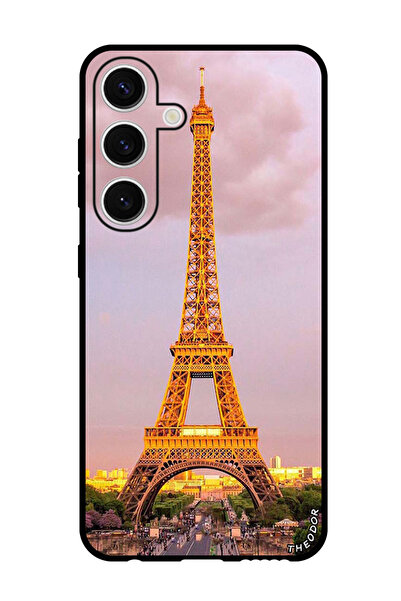 Theodor جراب واقٍ مضاد للخدش والصدمات لهاتف Samsung Galaxy S24 برج إيفل