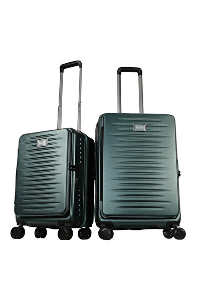 GROUND Fairytale 2'li Körüklü Valiz Seti Orta-Kabin - Yeşil - 10740