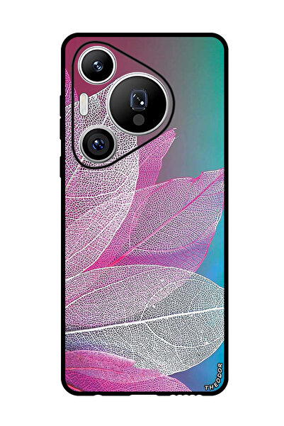 Theodor جراب واقٍ مضاد للخدش والصدمات لهاتف هواوي بيورا 70 برو بلس، لون أوراق الشجر الملونة