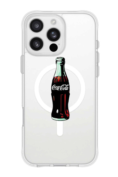 Theodor جراب Magsafe لهاتف iPhone 16 Pro متوافق مع iPhone، غطاء ممتص للصدمات مقاوم للصدمات - كوكاكولا