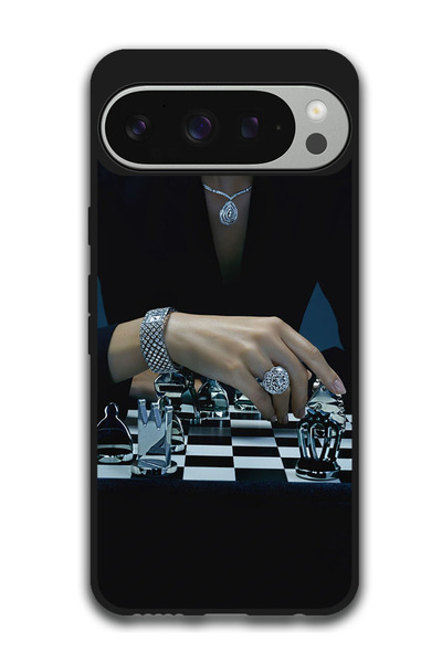 Theodor جراب واقٍ مضاد للخدش والصدمات لهاتف Google Pixel 9 Pro XL Chess 1