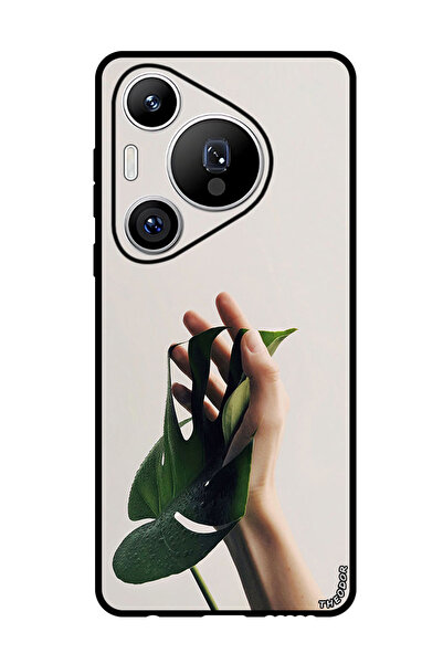 Theodor جراب واقٍ مضاد للخدش والصدمات لهاتف هواوي بيورا 70 برو بلس h&_leaf_minimalism