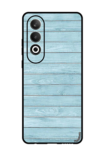 Theodor جراب واقٍ مضاد للخدش والصدمات لهاتف Oppo K12 بلون أزرق فاتح من الخشب