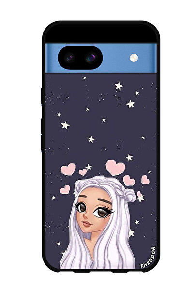 Theodor جراب واقٍ مضاد للخدش والصدمات لهاتف Google Pixel 8a بخلفية نجمة الحب