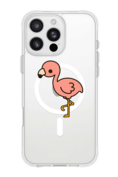 Theodor جراب Magsafe لهاتف iPhone 16 Pro متوافق مع iPhone، غطاء ممتص للصدمات مقاوم للصدمات - فلامنجو