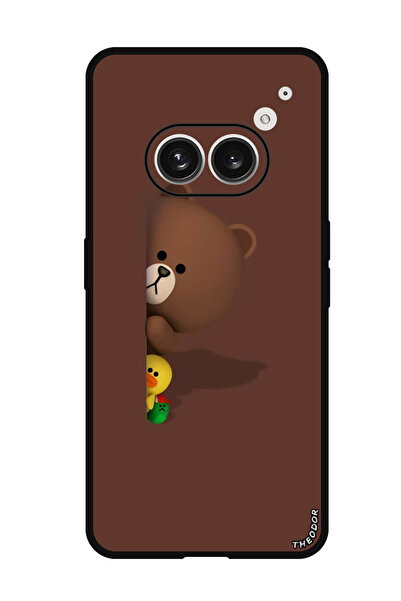 Theodor جراب واقٍ مضاد للخدش والصدمات لهاتف Nothing Phone (2a) Bear Hiding