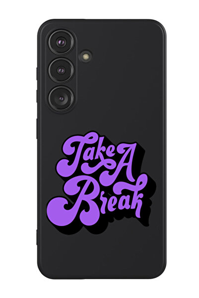 Theodor غطاء حماية من السيليكون السائل المقاوم للصدمات لهاتف سامسونج جالاكسي S24 (أسود) - خذ استراحة