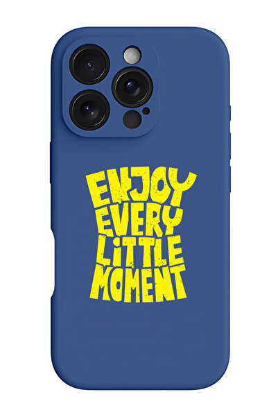 Theodor جراب حماية سيليكون سائل مقاوم للصدمات لهاتف iPhone 16 Pro باللون الأز...