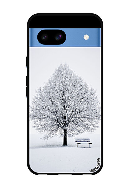 Theodor غطاء حماية مضاد للخدش والصدمات لهاتف Google Pixel 8a bench_snow_winter