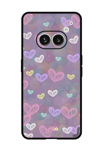 Theodor جراب واقٍ مضاد للخدش والصدمات لهاتف Nothing Phone (2a) قلوب صغيرة (4)