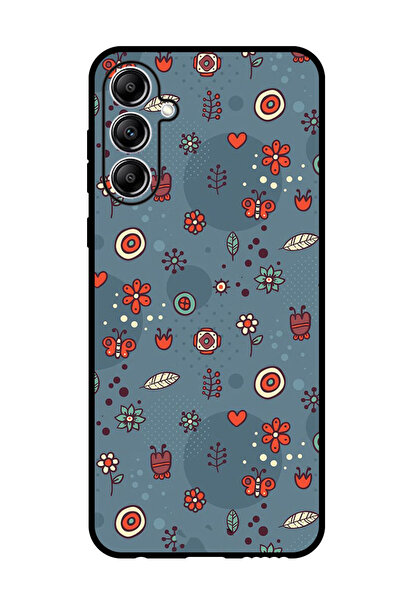 Theodor جراب واقٍ مضاد للخدش والصدمات لهاتف Samsung Galaxy M15 بأوراق وأزهار