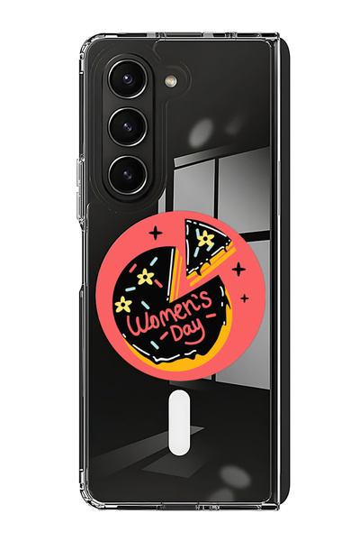 Theodor غلاف لهاتف Samsung Galaxy Z Fold 5 متوافق مع MagSafe، غطاء ممتص للصدمات مقاوم للصدمات، مناسب ليوم المرأة