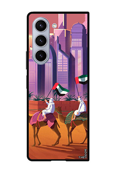 Theodor جراب واقٍ مضاد للخدش والصدمات لهاتف سامسونج جالاكسي زد فولد 6، لون جم...