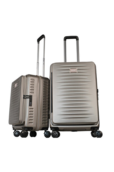 GROUND Fairytale 2'li Körüklü Valiz Seti Orta-Kabin - Vizon - 10740