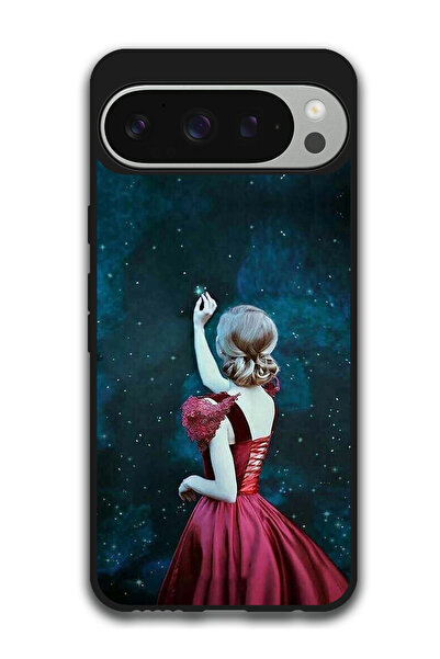 Theodor جراب واقٍ مضاد للخدش والصدمات لهاتف Google Pixel 9 Pro XL فتاة تلمس ا...