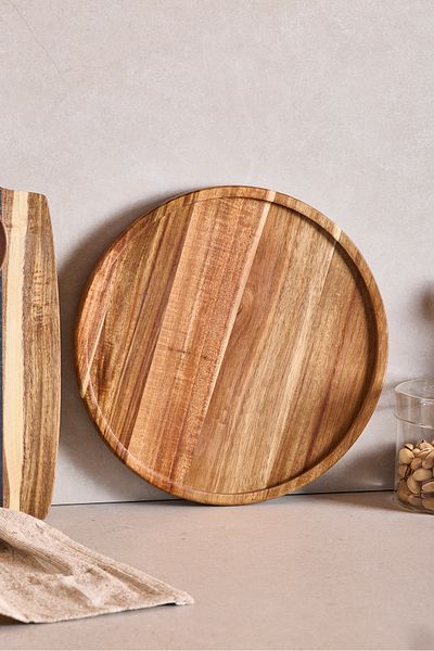Perotti Acacia Rotating Presentation Plate 28 cm
