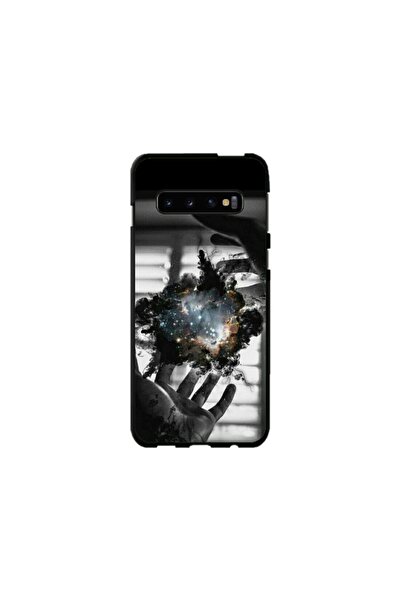 Atlas Husa personalizata si Folie de Silicon Samsung Galaxy S10, Dark Magic, ...