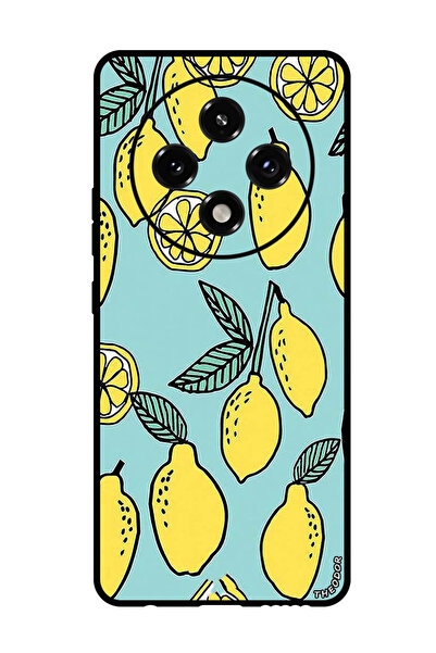 Theodor جراب واقٍ مضاد للخدش والصدمات لهاتف Oppo A3 Pro بخلفية ليمونية فيروزية